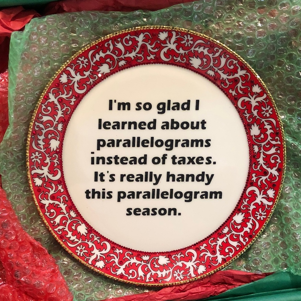 Red and Gold Decorative Lenox Firesong Plate with Meme Quote